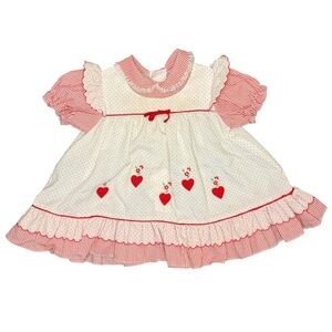 Vintage Red and White Baby Dress